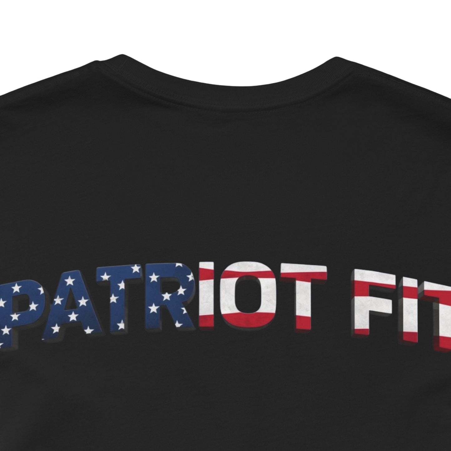 Patriot Fit T-Shirt — American Flag Text Athletic Tee