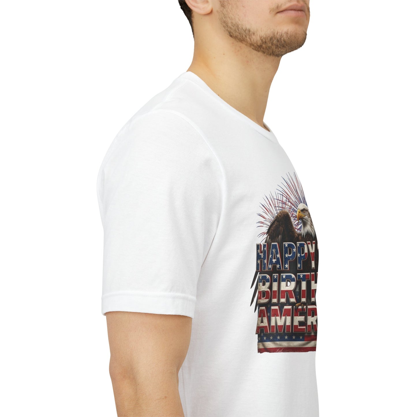 Happy 250th Birthday America T-Shirt | Patriotic Eagle & Flag Tee | Bella Canvas | XS-4XL