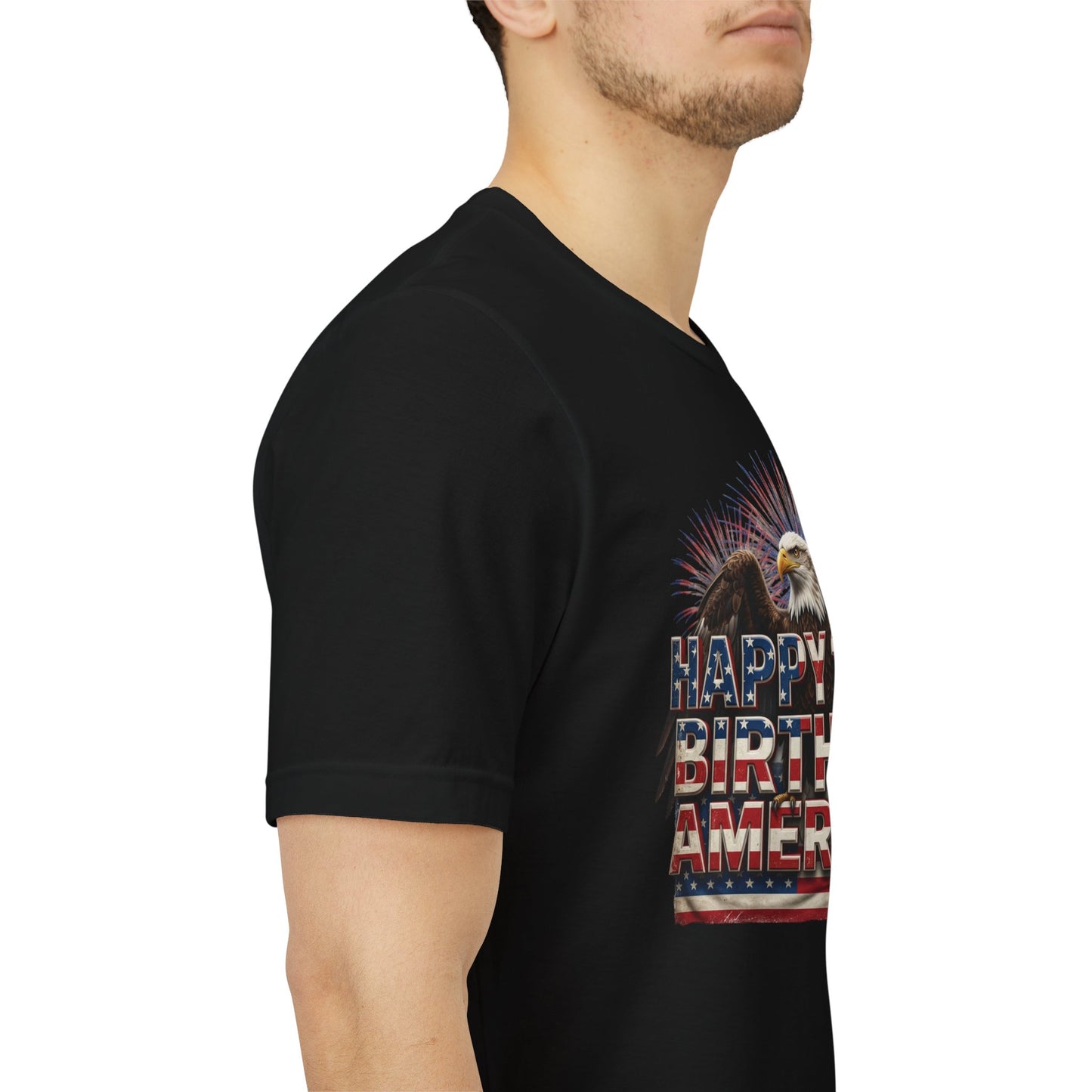 Happy 250th Birthday America T-Shirt | Patriotic Eagle & Flag Tee | Bella Canvas | XS-4XL