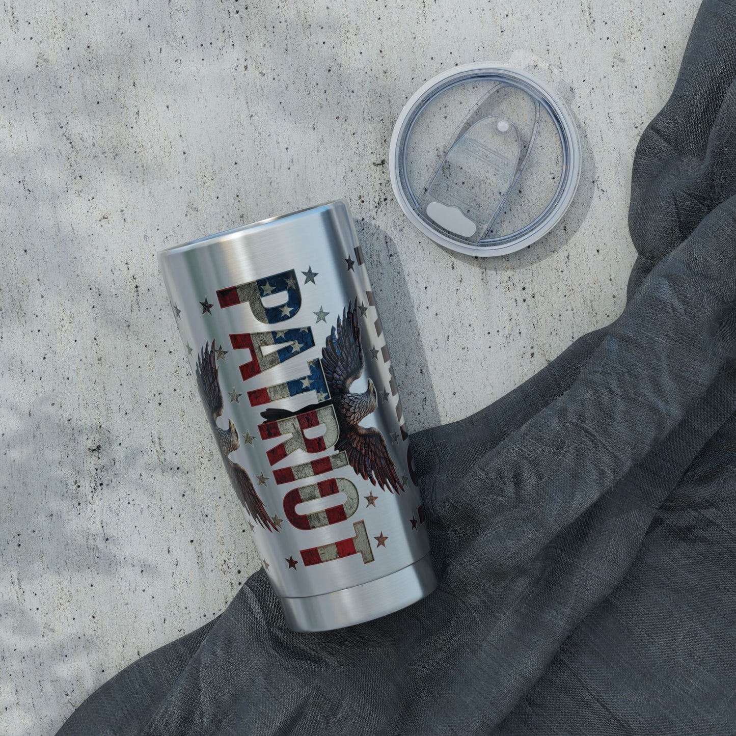Patriot 20oz Tumbler - American Flag Eagle Stainless Steel Travel Mug