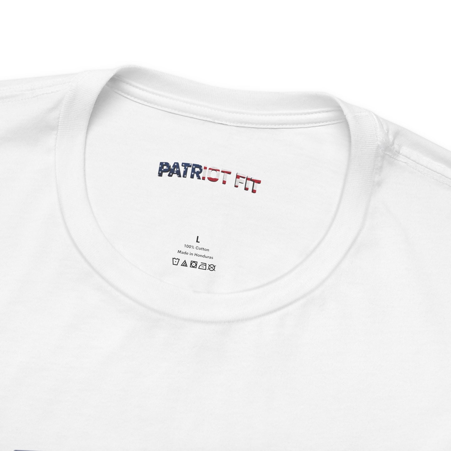 Patriot Fit T-Shirt — American Flag Text Athletic Tee