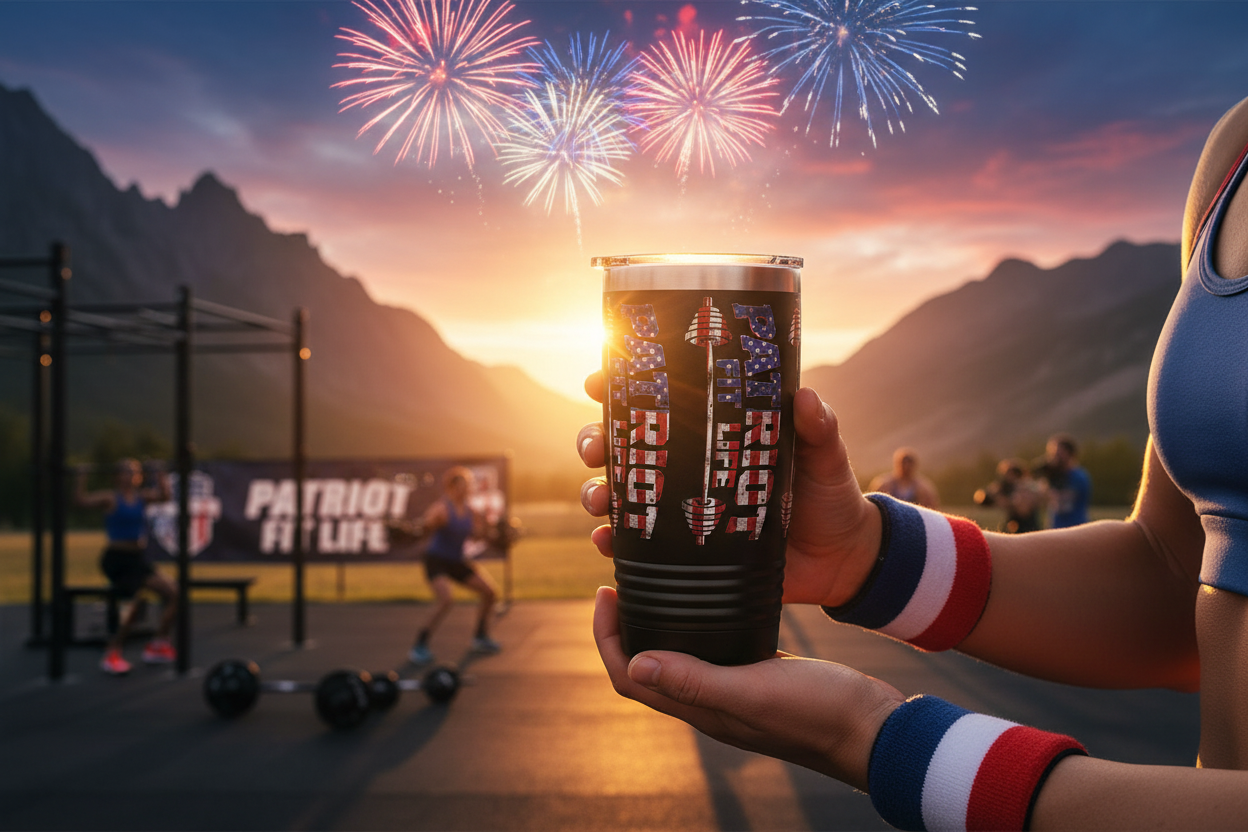 Patriot Fit Life 20oz Ringneck Tumbler  American Flag Insulated Travel Mug