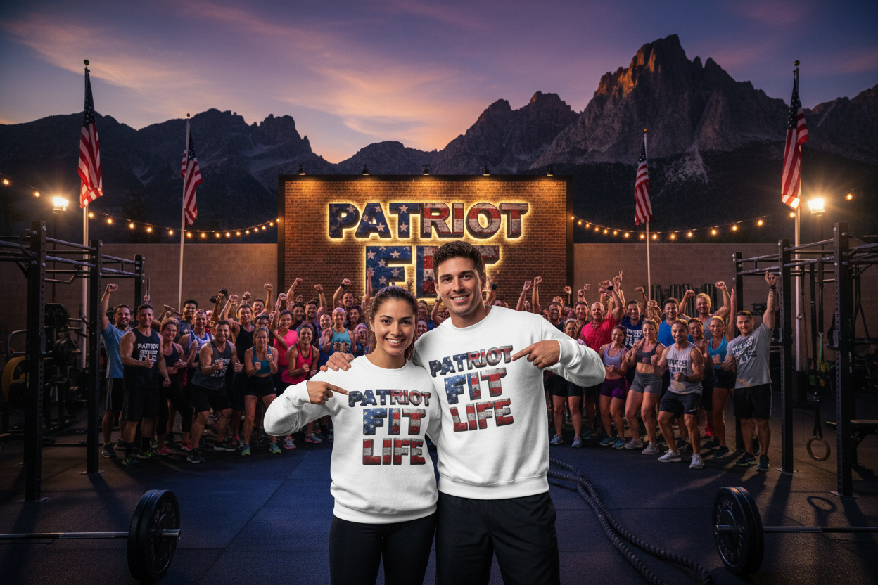 Patriot Fit Life Crewneck Sweatshirt - American Flag Graphic Pullover