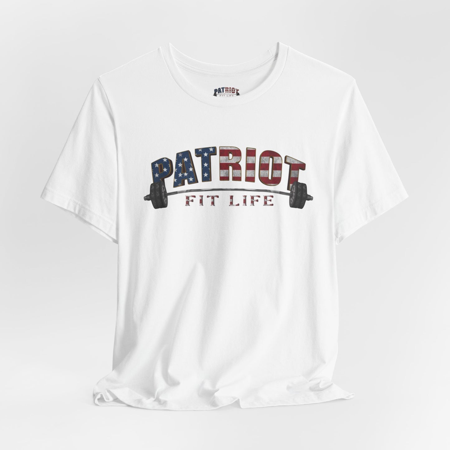 Patriot Fit Life T-Shirt | American Flag Weightlifting Gym Tee