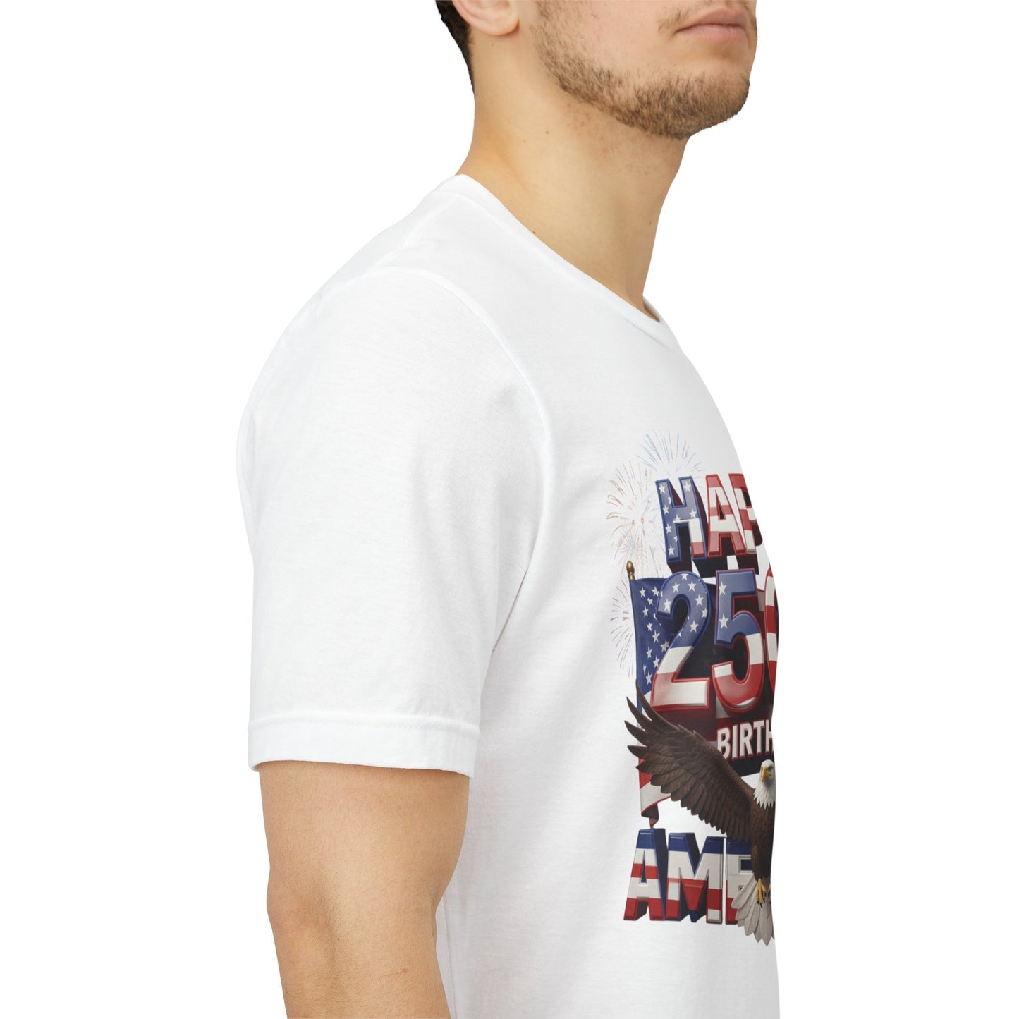 America 250th Birthday Eagle Fireworks T-Shirt | Patriotic Tee