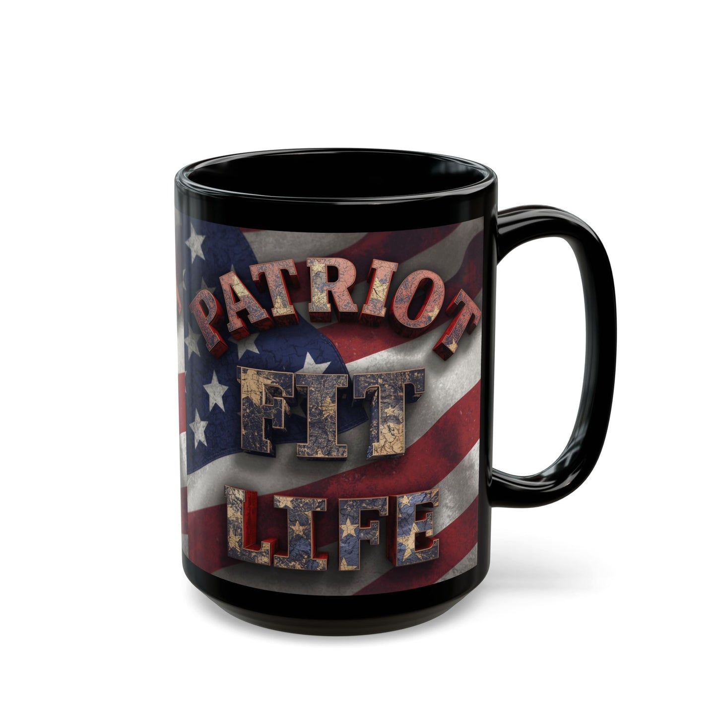 Patriot Fit Life Mug | American Flag Fitness Coffee Cup