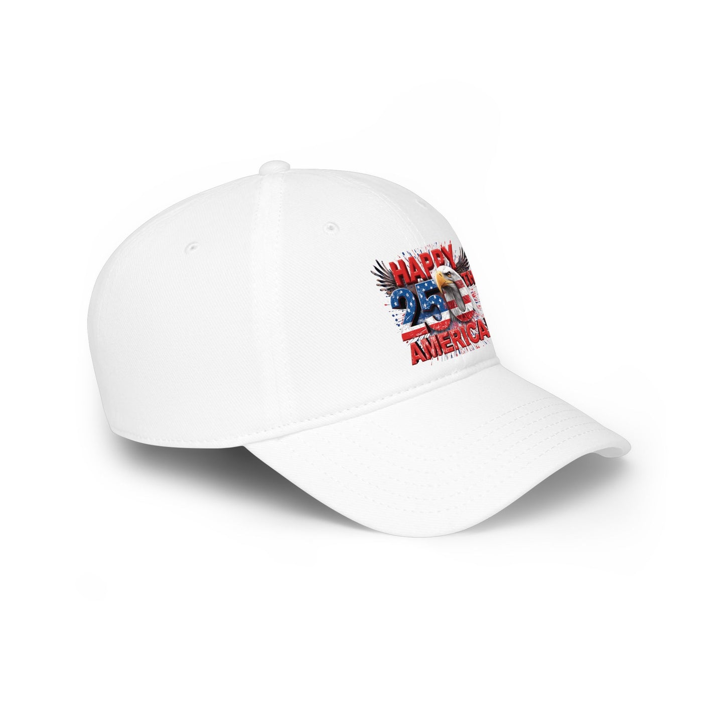 Happy 250th Birthday America Baseball Cap | Patriotic Eagle & Flag Low Profile Hat | 1776-2026 | 5 Colors