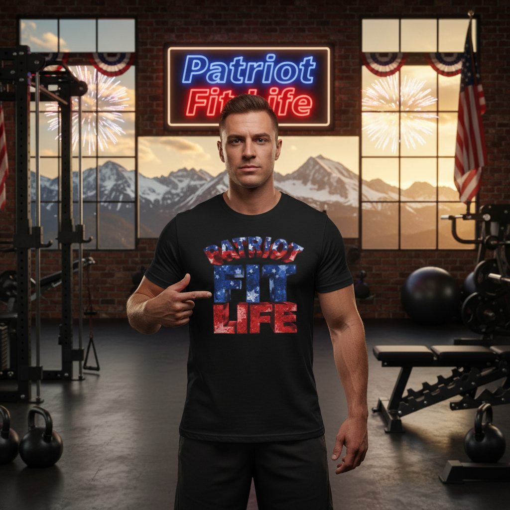 Patriot Fit Life T-Shirt - American Flag Fitness Tee
