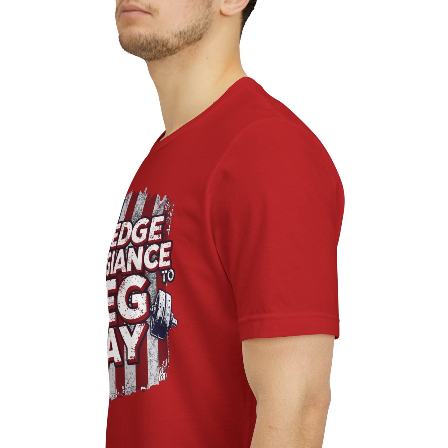 I Pledge Allegiance to Leg Day Shirt | Patriotic Gym Tee