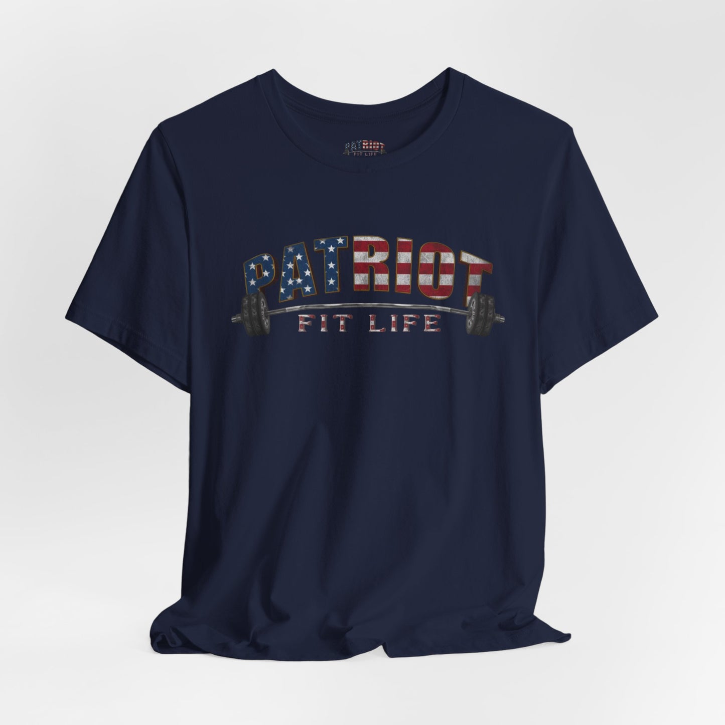 Patriot Fit Life T-Shirt | American Flag Weightlifting Gym Tee