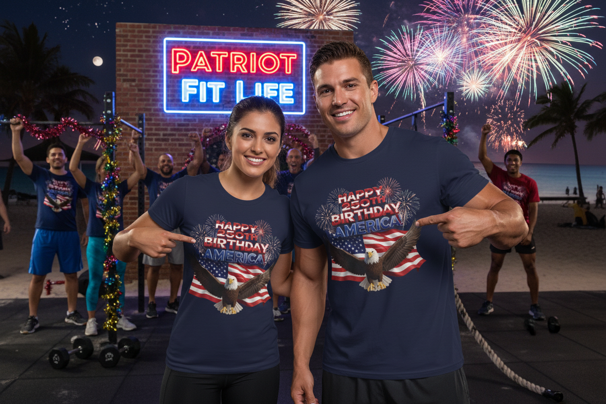America 250th Birthday Eagle Flag T-Shirt | Patriotic Tee