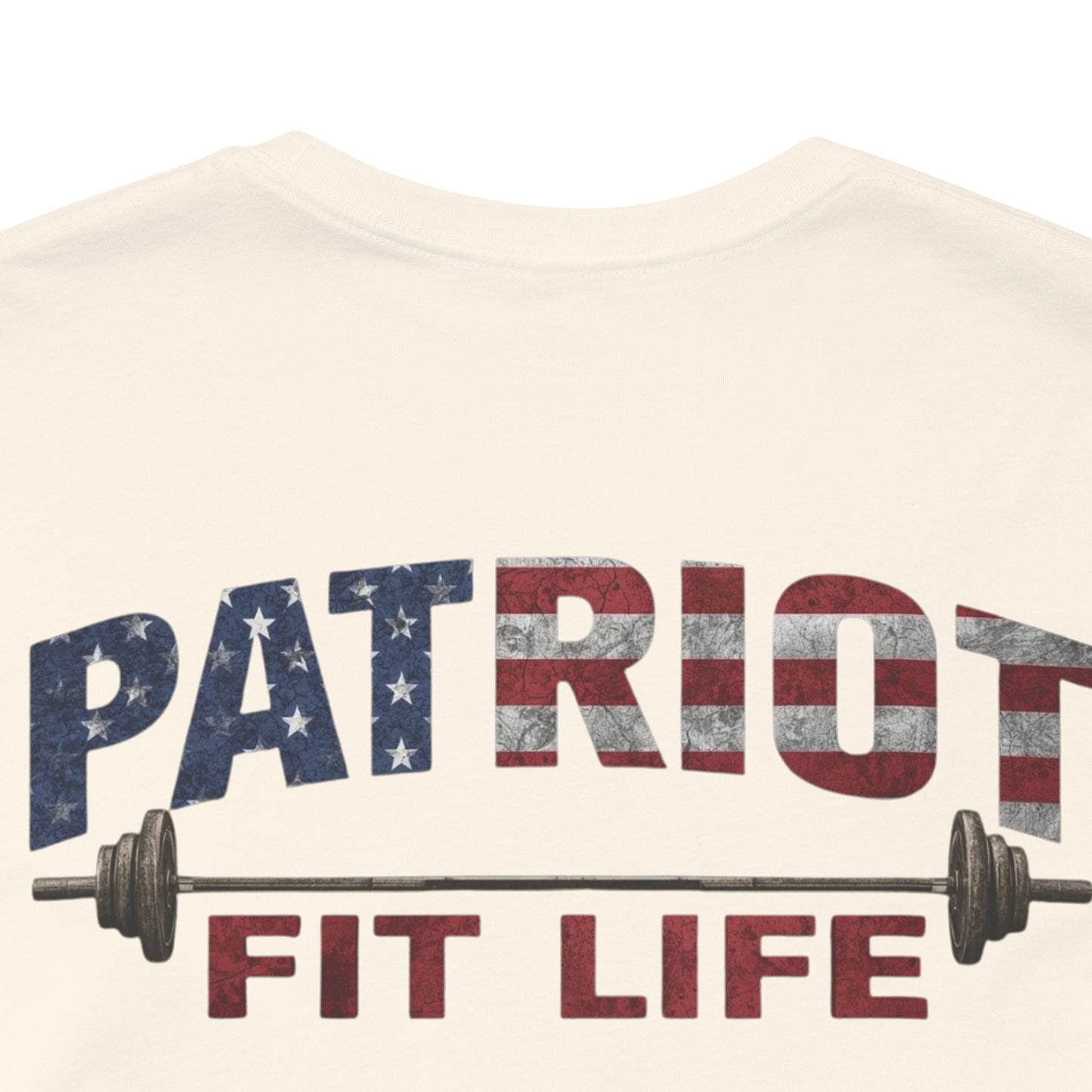 Patriot Fit Life T-Shirt | American Flag Barbell Gym Tee