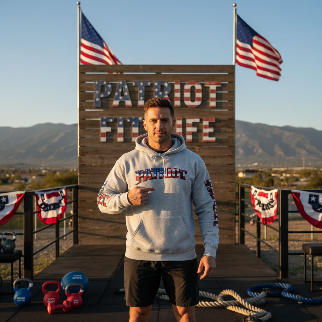 Patriot Hoodie - American Flag Graphic Pullover Sweatshirt