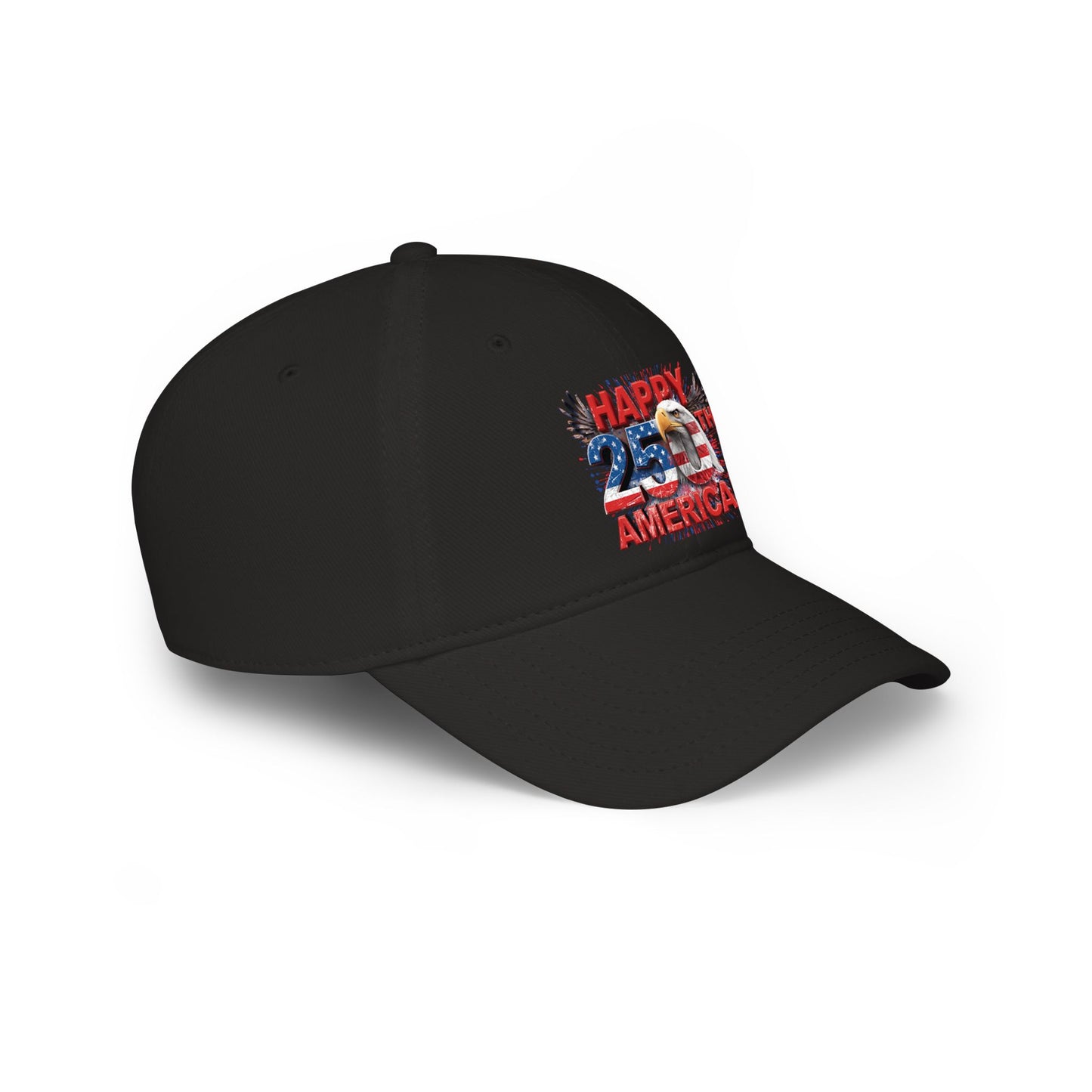 Happy 250th Birthday America Baseball Cap | Patriotic Eagle & Flag Low Profile Hat | 1776-2026 | 5 Colors