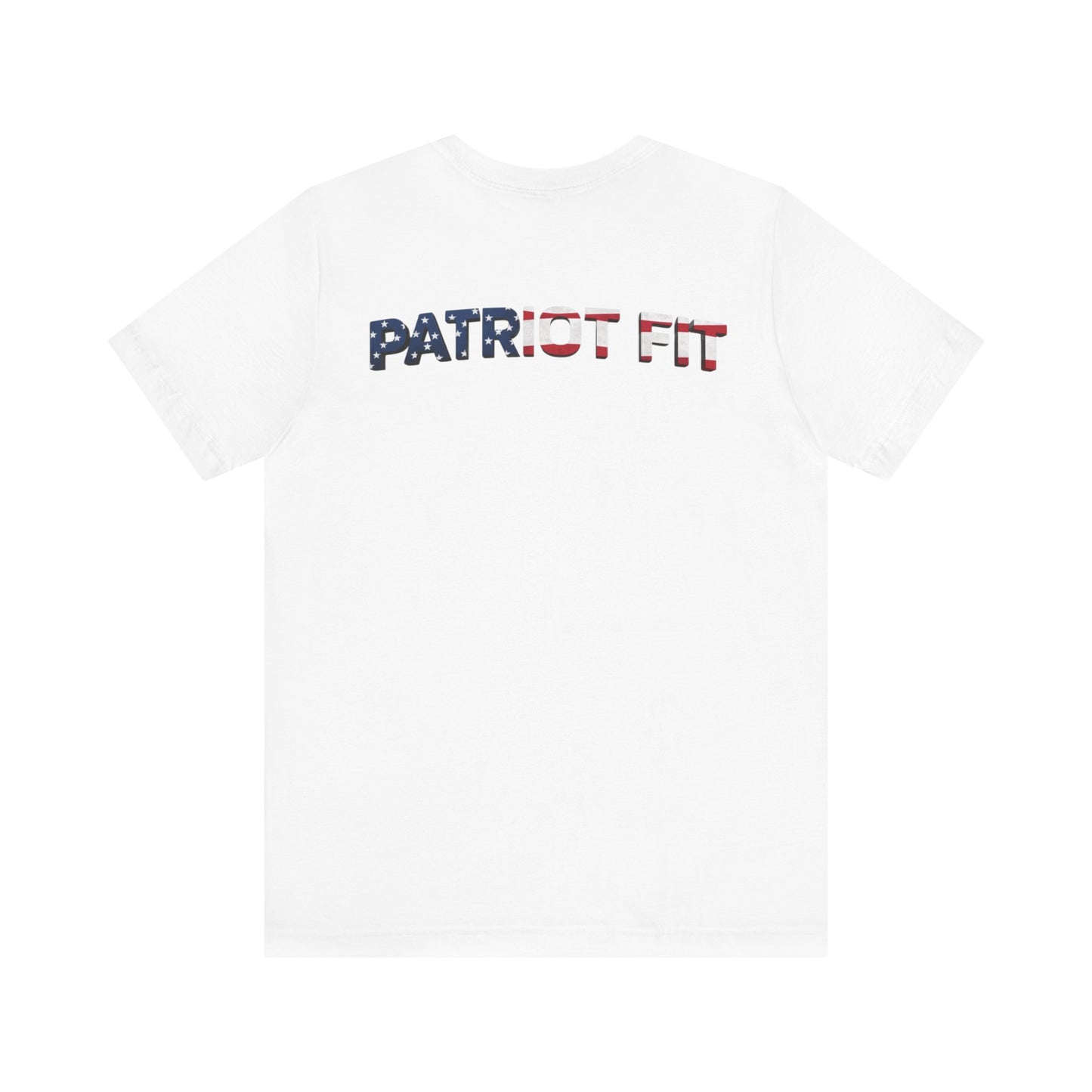 Patriot Fit T-Shirt — American Flag Text Athletic Tee