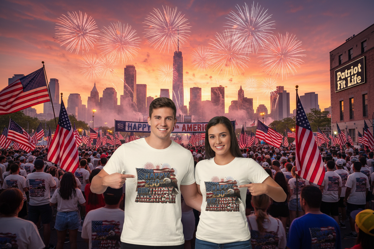 Happy 250th Birthday America T-Shirt | Patriotic Bald Eagle & Flag Tee | July 4th 2026 | 1776–2026
