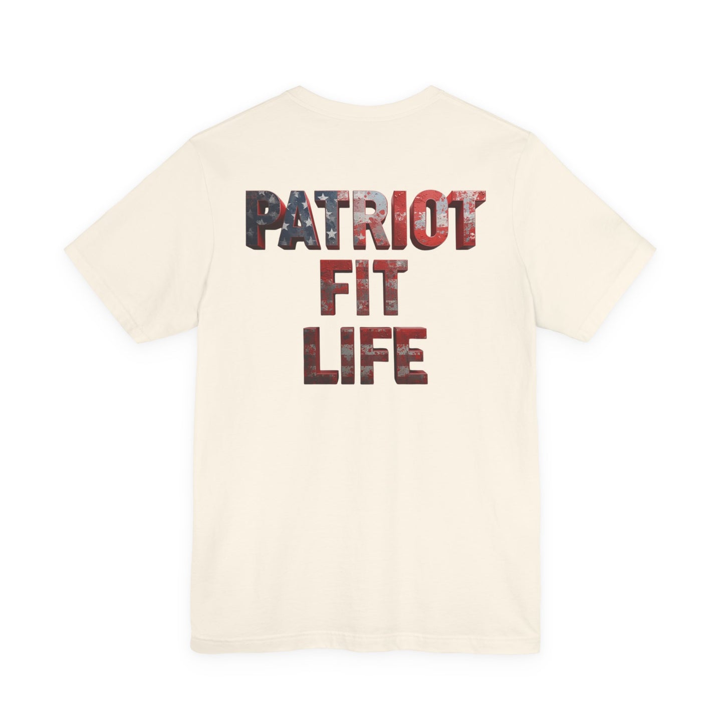 Patriot Fit Life T-Shirt - American Flag Block Letter Graphic Tee