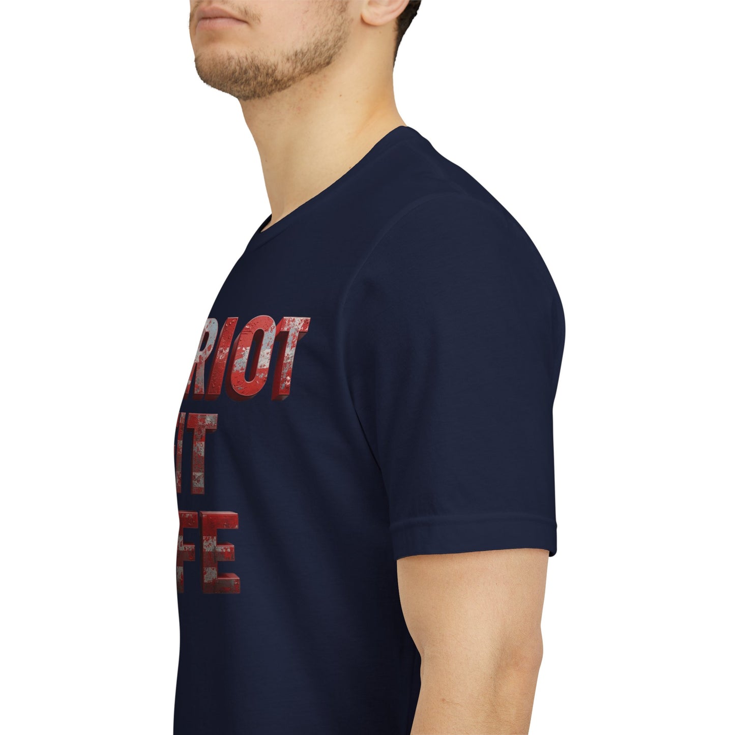 Patriot Fit Life T-Shirt - American Flag Block Letter Graphic Tee