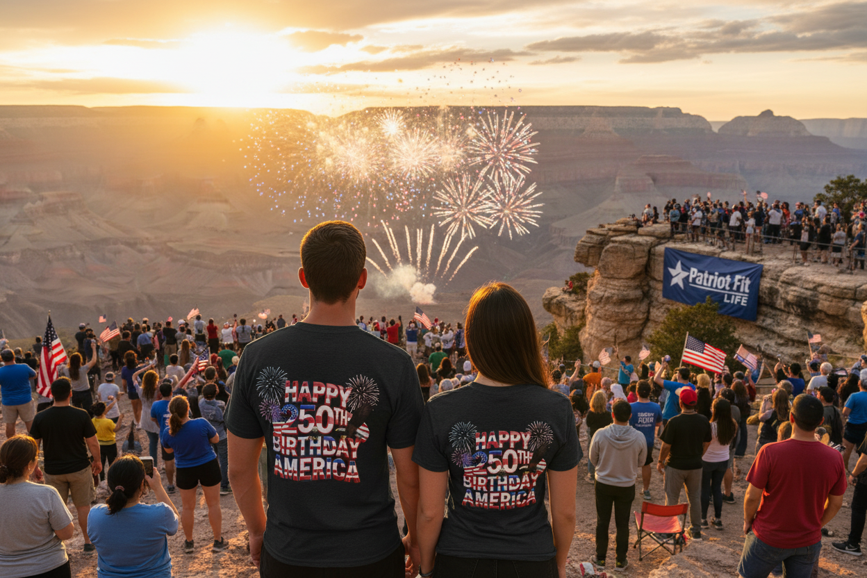Happy 250th Birthday America T-Shirt | Fireworks Patriotic Tri-Blend Tee | 1776–2026
