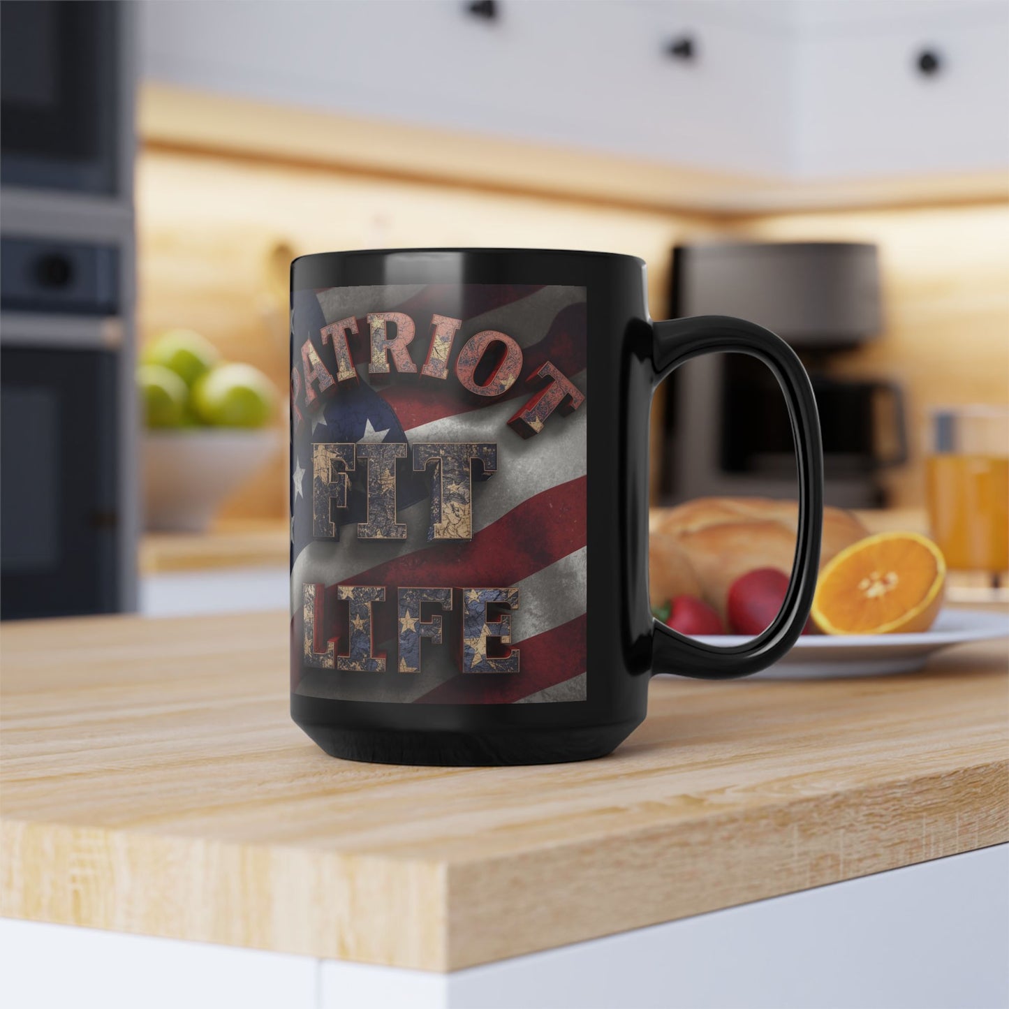 Patriot Fit Life Mug | American Flag Fitness Coffee Cup