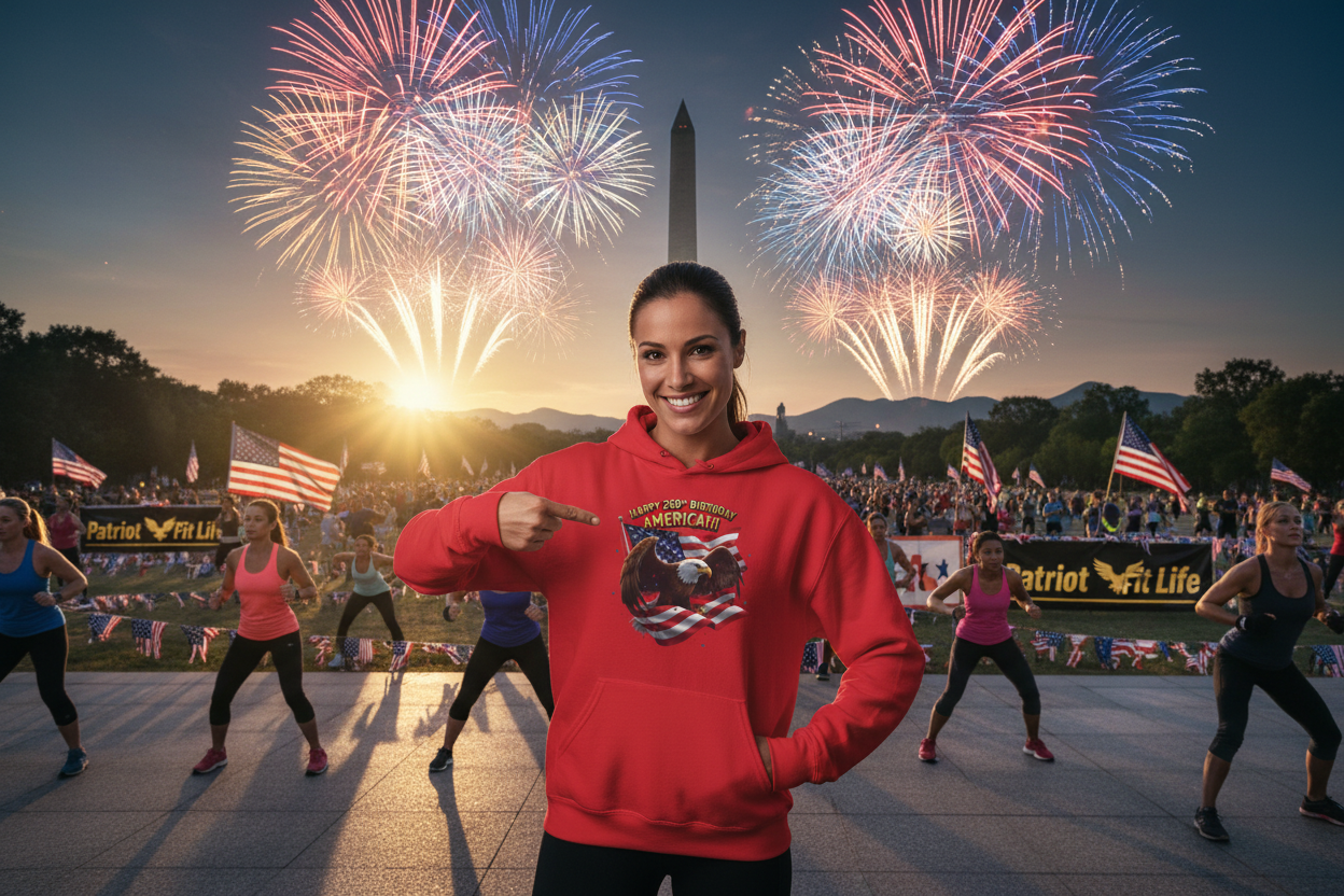 Happy 250th Birthday America Hoodie | Patriotic Celebration Sweatshirt