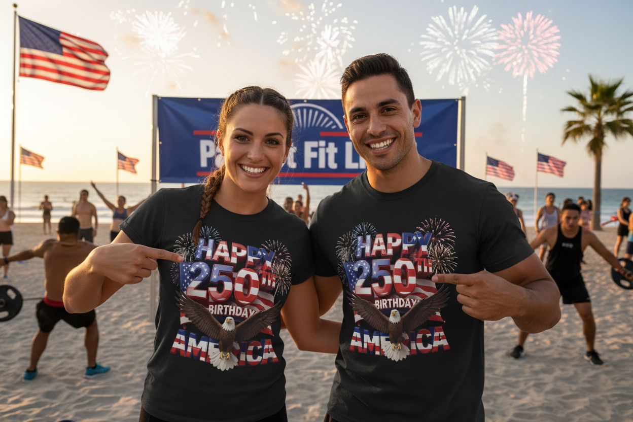 America 250th Birthday Eagle Fireworks T-Shirt | Patriotic Tee