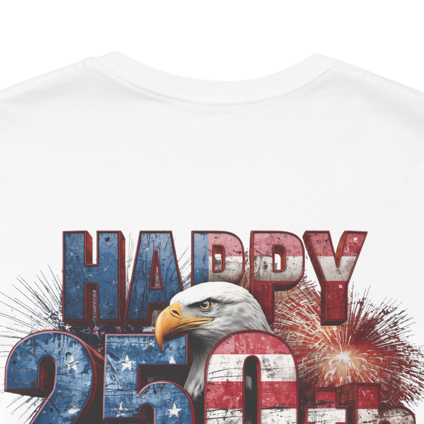 Happy 250th Birthday America T-Shirt | Patriotic Bald Eagle USA Flag Tee | 1776–2026