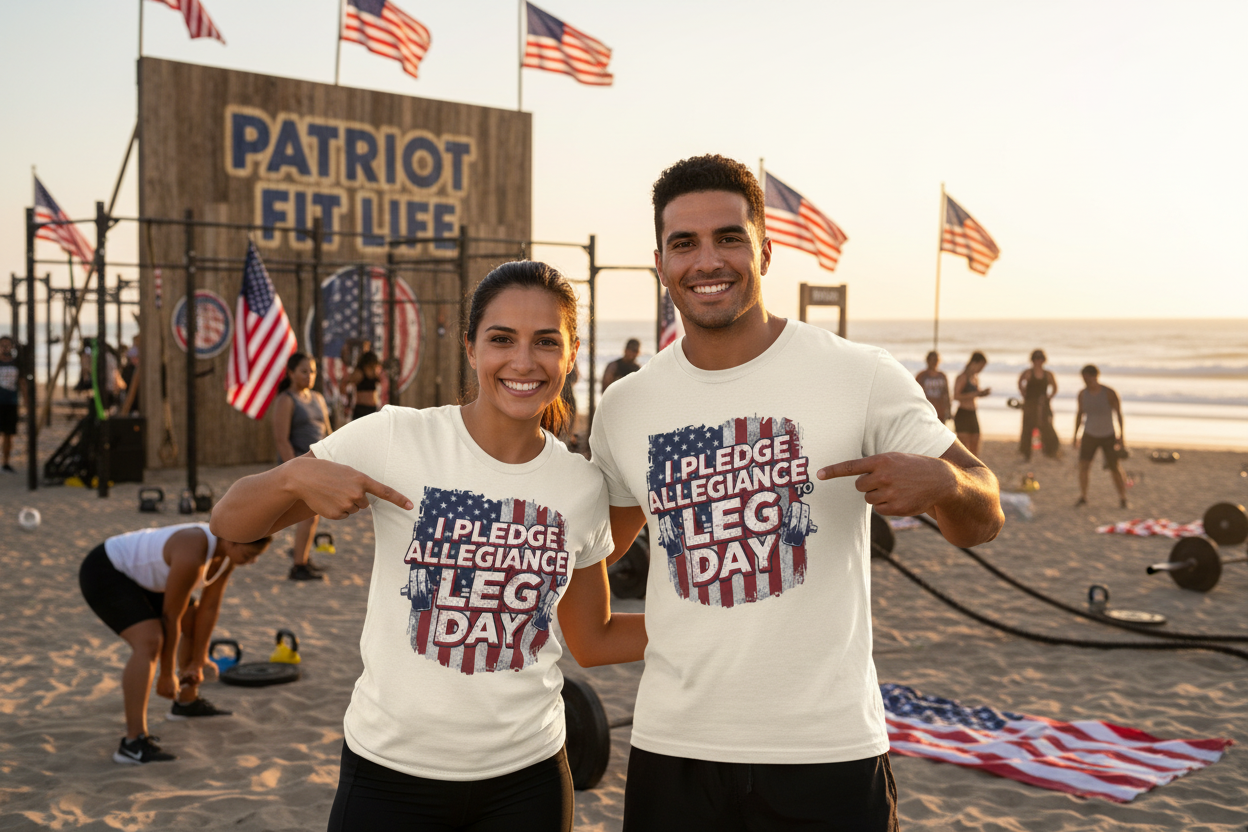 I Pledge Allegiance to Leg Day Shirt | Patriotic Gym Tee