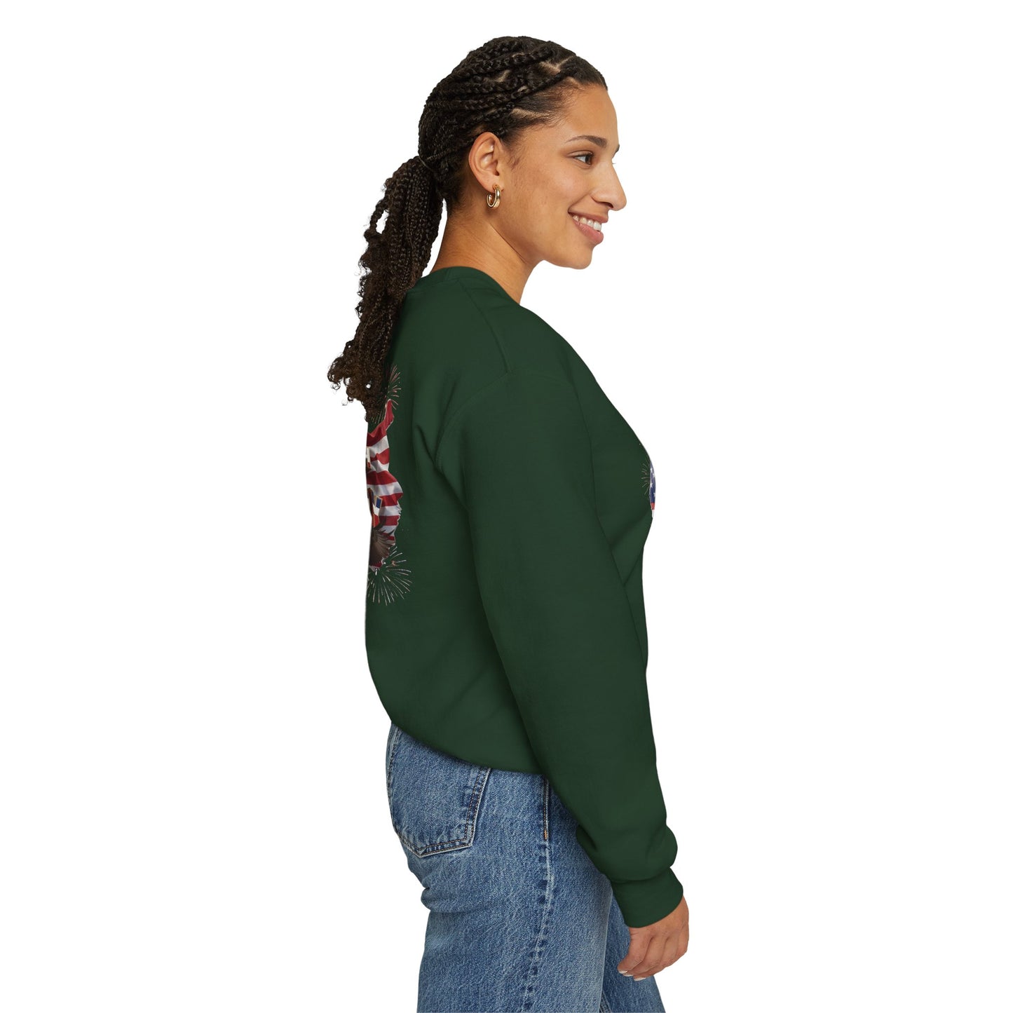 Happy 250th Birthday America Sweatshirt - Patriotic Crewneck with Flag & Eagle | Unisex