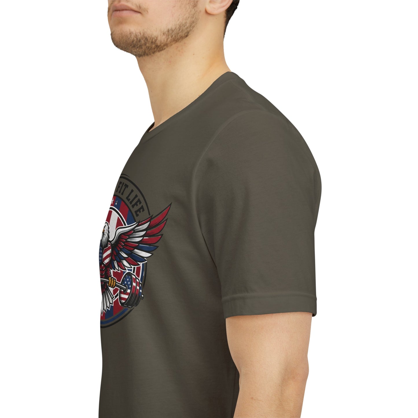 Patriot Fit Life Eagle T-Shirt | American Flag Fitness Tee