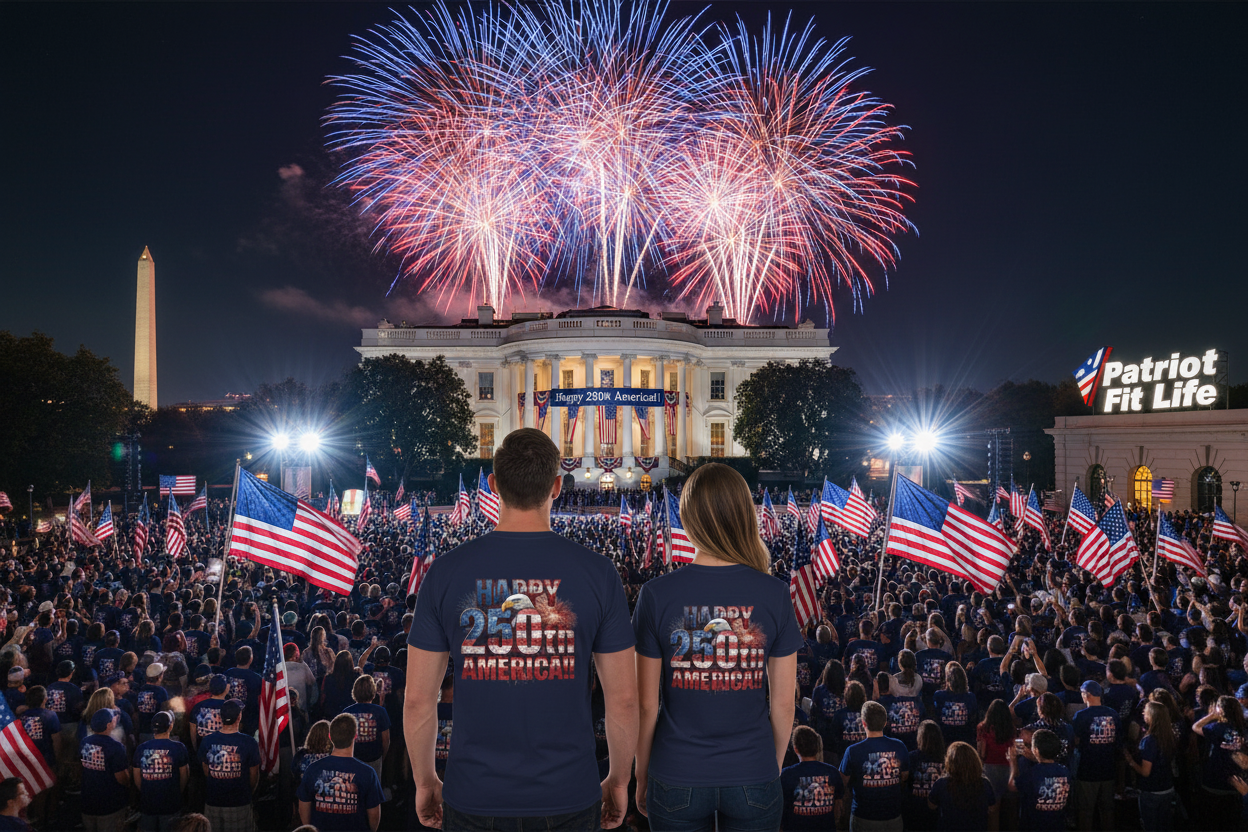 Happy 250th Birthday America T-Shirt | Patriotic Bald Eagle USA Flag Tee | 1776–2026