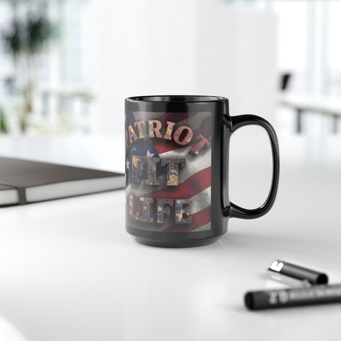 Patriot Fit Life Mug | American Flag Fitness Coffee Cup