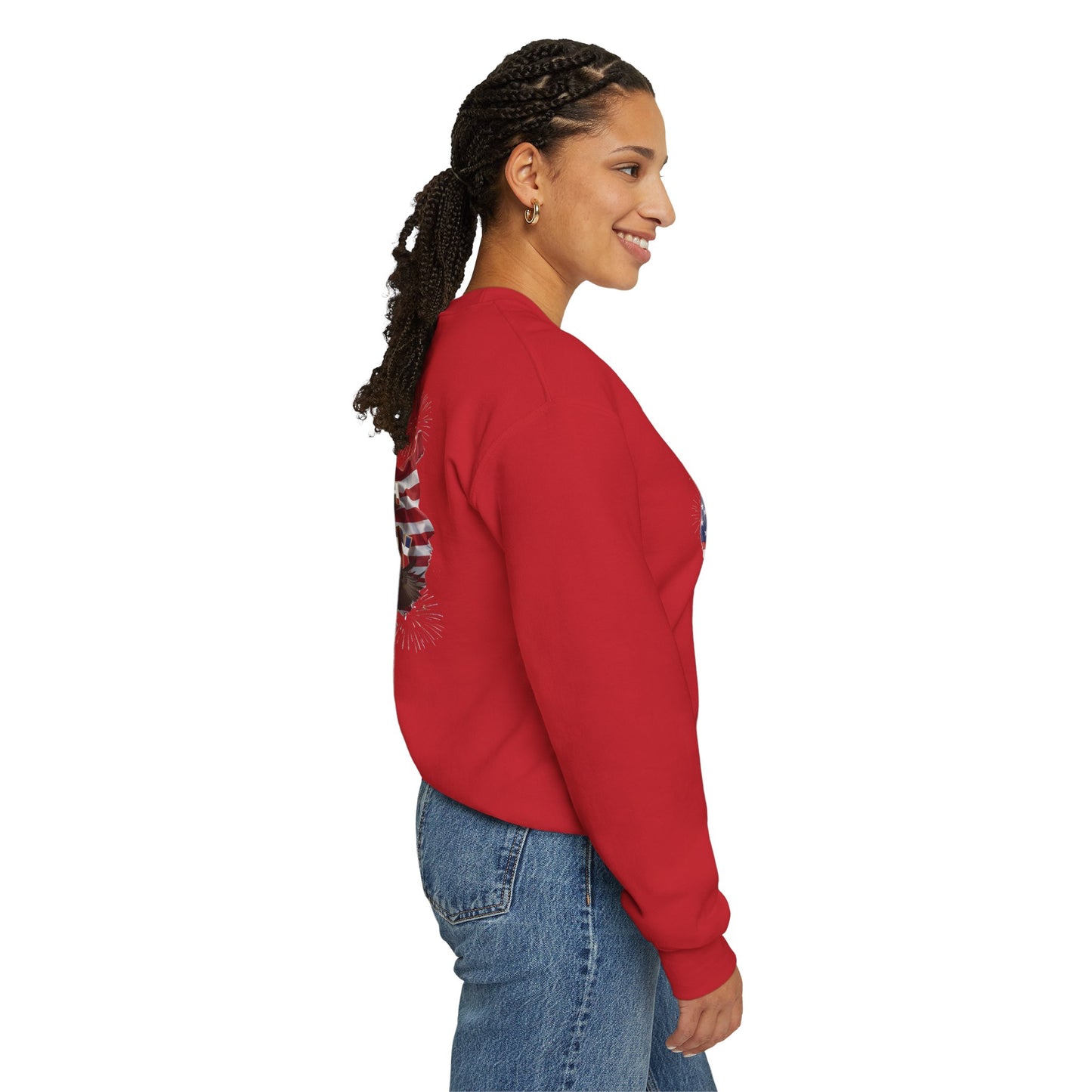 Happy 250th Birthday America Sweatshirt - Patriotic Crewneck with Flag & Eagle | Unisex