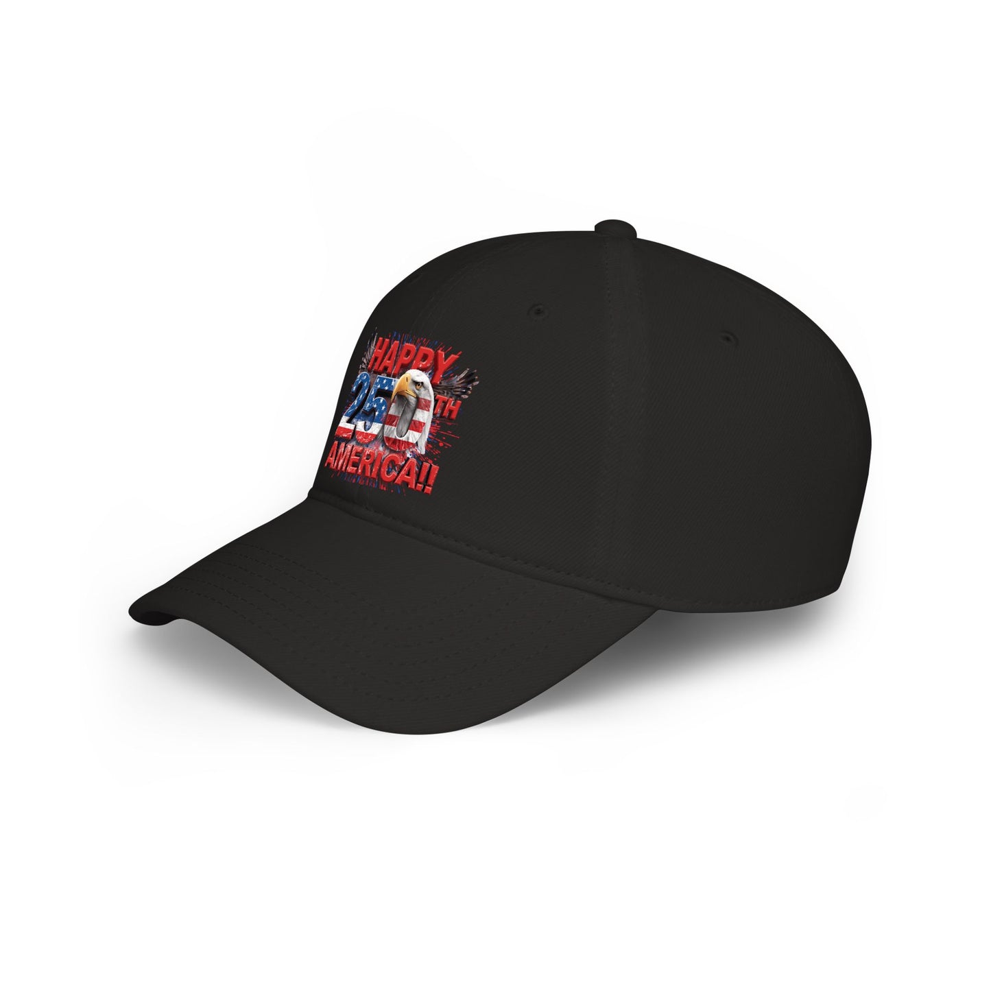Happy 250th Birthday America Baseball Cap | Patriotic Eagle & Flag Low Profile Hat | 1776-2026 | 5 Colors