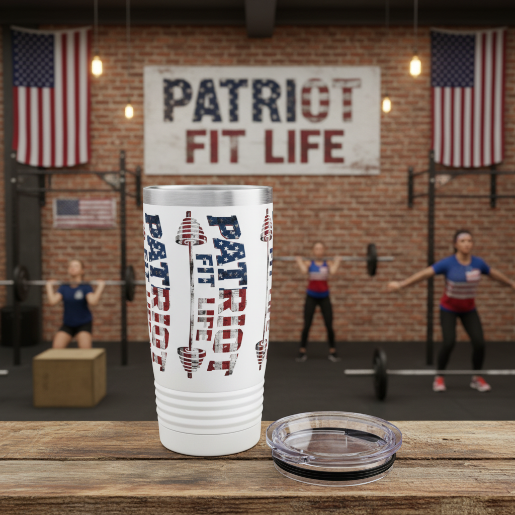 Patriot Fit Life 20oz Ringneck Tumbler  American Flag Insulated Travel Mug