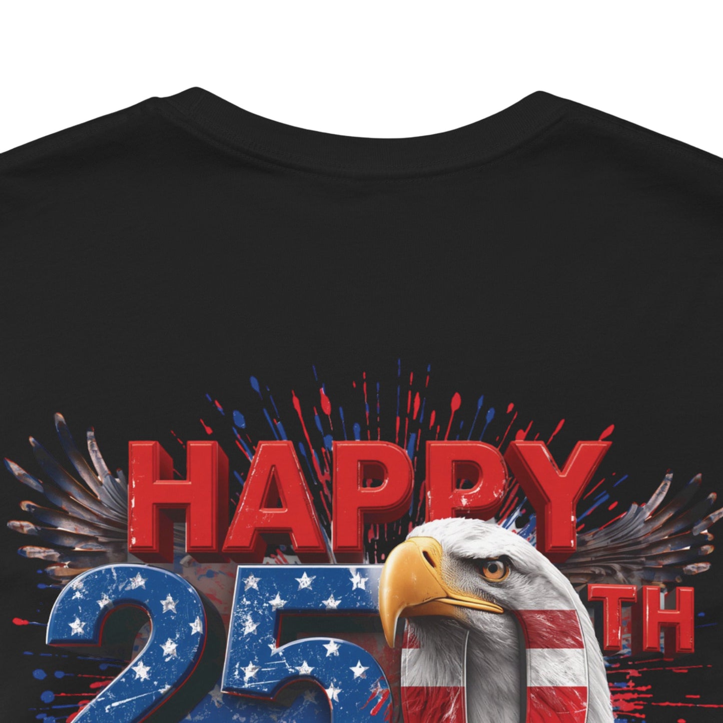 Happy 250th Birthday America T-Shirt | Patriotic Bald Eagle 4th of July Tee | 1776-2026 | XS-4XL