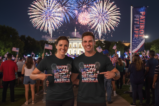 Happy 250th Birthday America T-Shirt | Fireworks Patriotic Tri-Blend Tee | 1776–2026