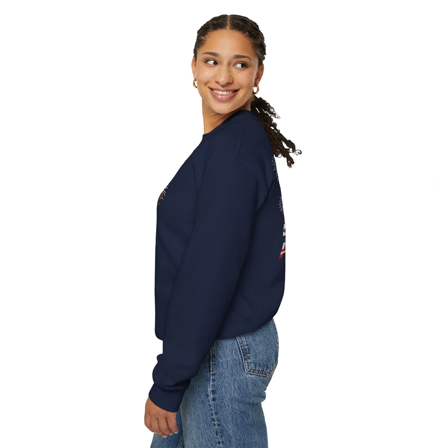 Happy 250th Birthday America Sweatshirt - Patriotic Fireworks Crewneck | Unisex