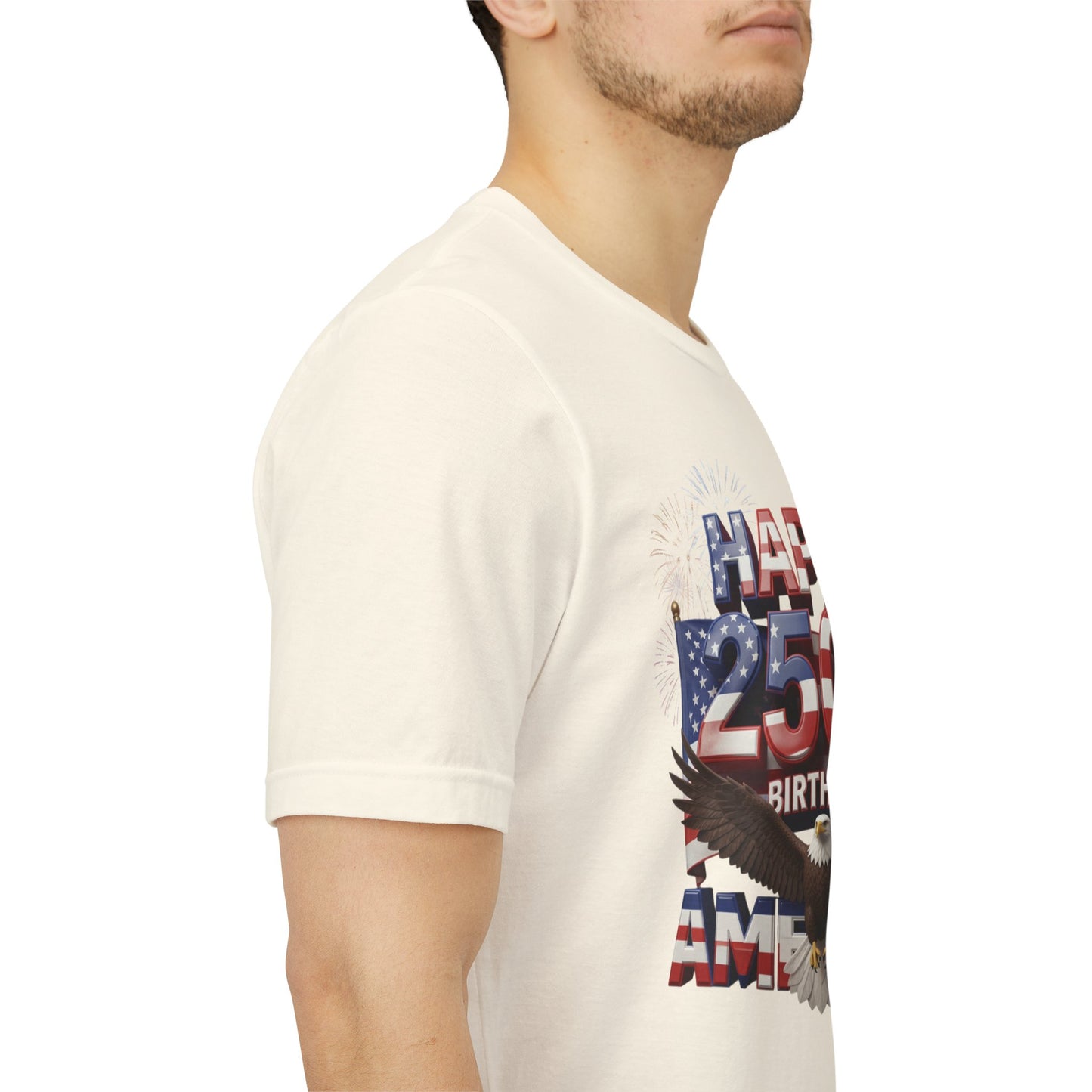 America 250th Birthday Eagle Fireworks T-Shirt | Patriotic Tee