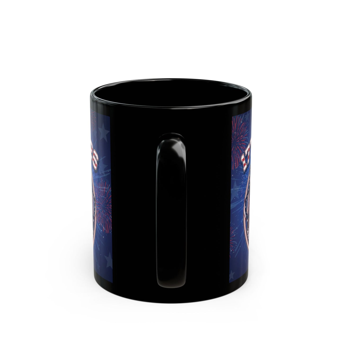 Independence Day 1776-2026 Black Mug — 250 Years of Freedom Patriotic Coffee Cup 11oz/15oz