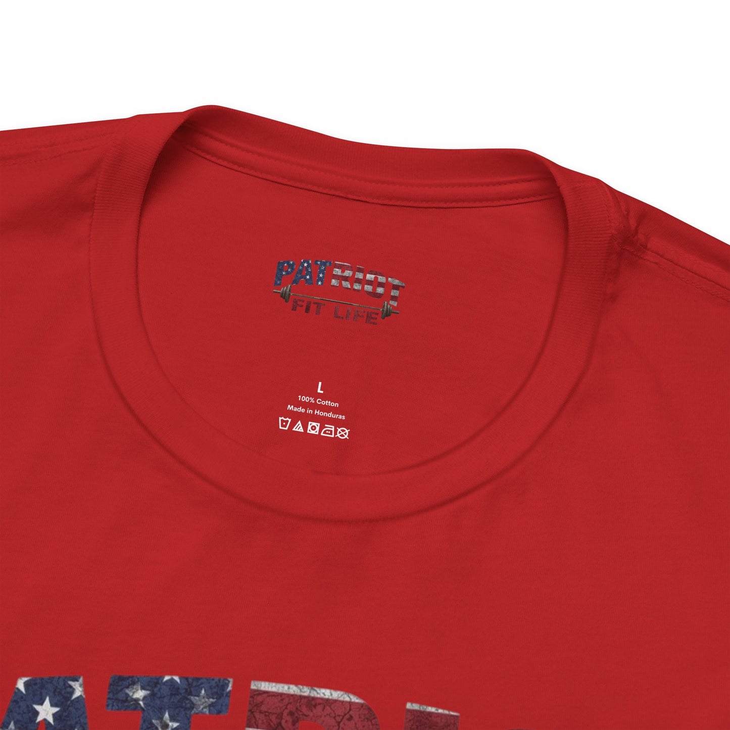 Patriot Fit Life T-Shirt | American Flag Barbell Gym Tee