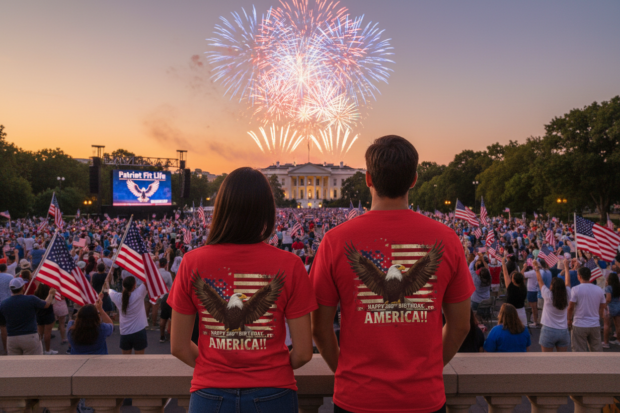 Happy 250th Birthday America T-Shirt | Patriotic Bald Eagle Flag Tri-Blend Tee | 1776–2026