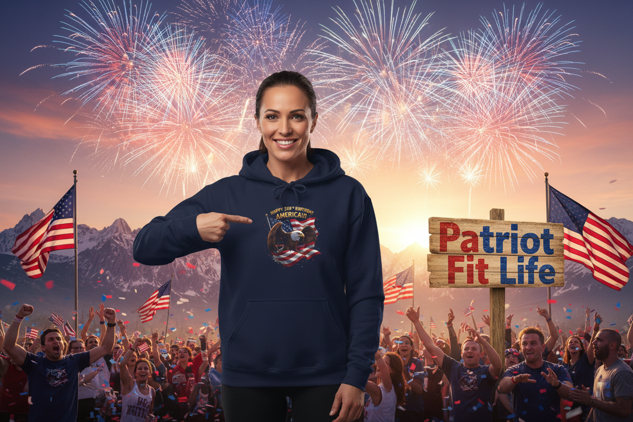 Happy 250th Birthday America Hoodie | Patriotic Celebration Sweatshirt