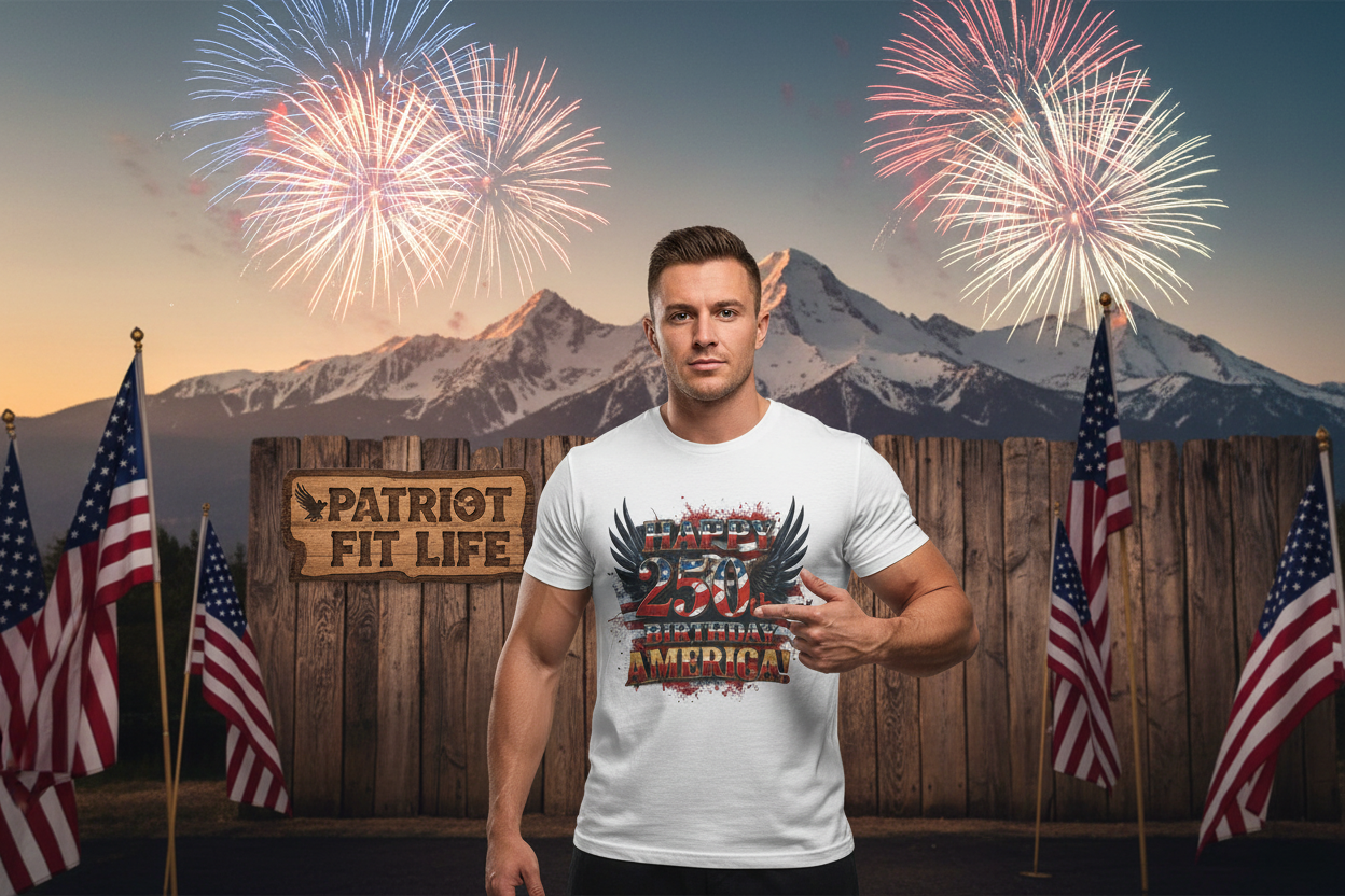 Happy 250th Birthday America T-Shirt – Patriotic Anniversary Tee