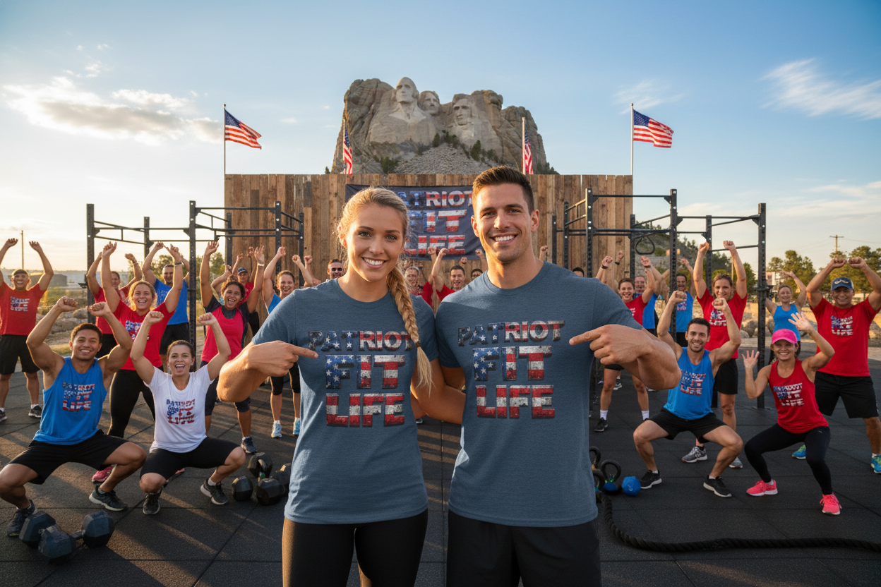 Patriot Fit Life Tri-Blend Tee - American Flag Graphic Fitness T-Shirt