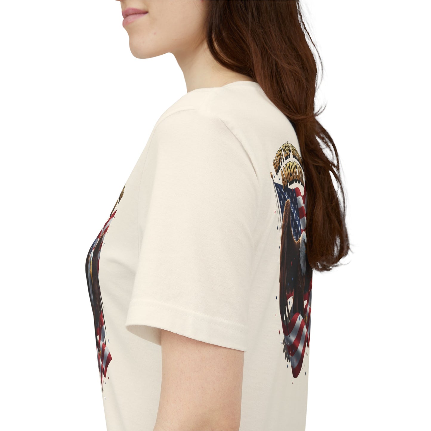 Happy 250th Birthday America Eagle T-Shirt  Patriotic Flag Tee