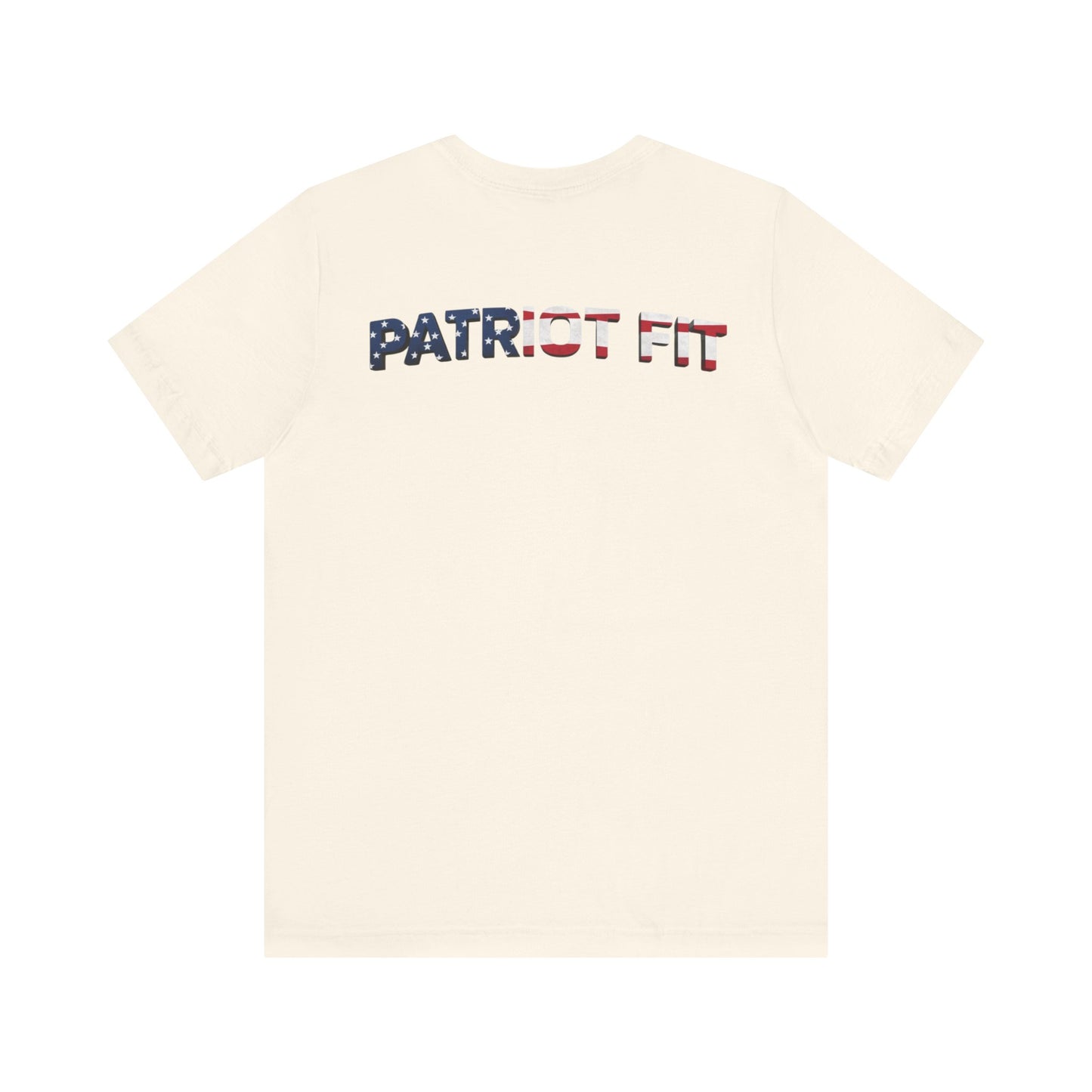 Patriot Fit T-Shirt — American Flag Text Athletic Tee