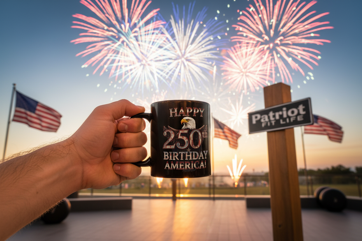 Happy 250th Birthday America Black Mug - Patriotic Eagle Coffee Cup | 11oz & 15oz