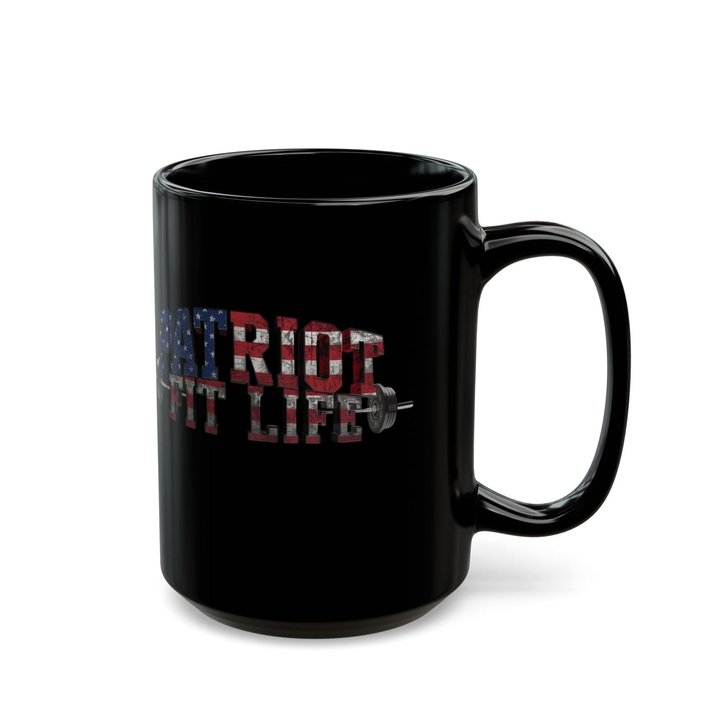 Patriot Fit Life Mug | American Flag Weightlifting Coffee Cup