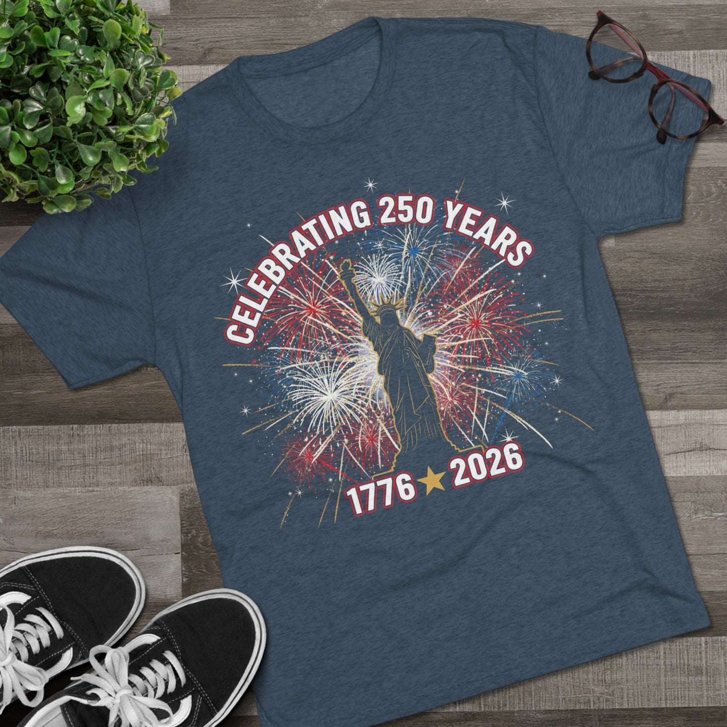 America 250th Anniversary Tri-Blend T-Shirt | Celebrating 250 Years 1776–2026